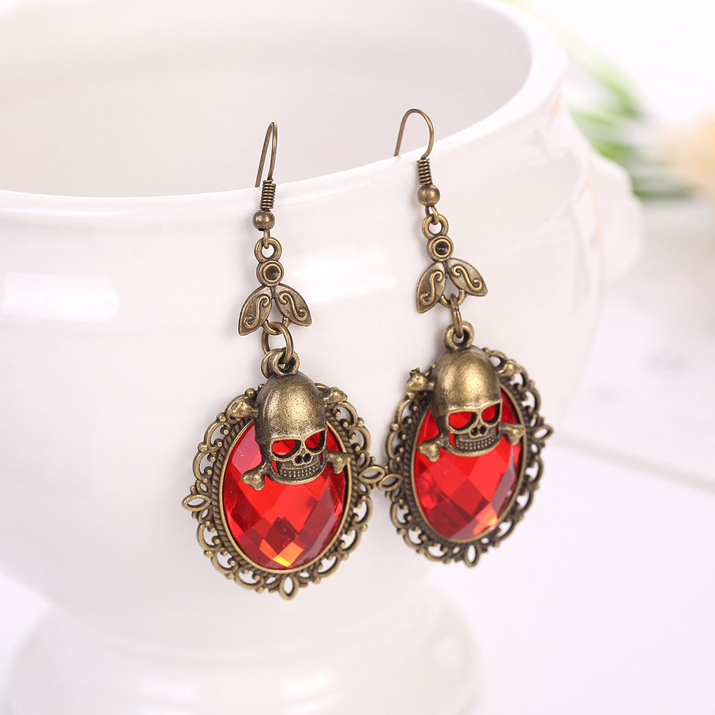 Wholesale Gothic Halloween Ghost Festival Skull Vintage Earrings